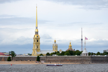  Zayachy Island in St. Petersburg with the  Peter-Pavel's Fortress 