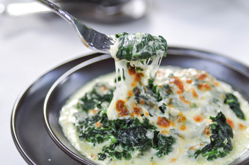 Baked spinach or Baked spinach with cheese