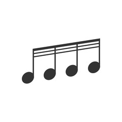 vector music icon thirty second note.