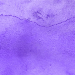 Violet watercolor paper textures on white background. Chaotic abstract organic design.