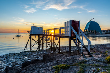 FOURAS (Charente Maritime, France), maison de pêcheur sur pilotis ou Carrelet