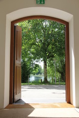 View through the door