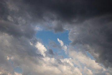 dramatic sky with clouds