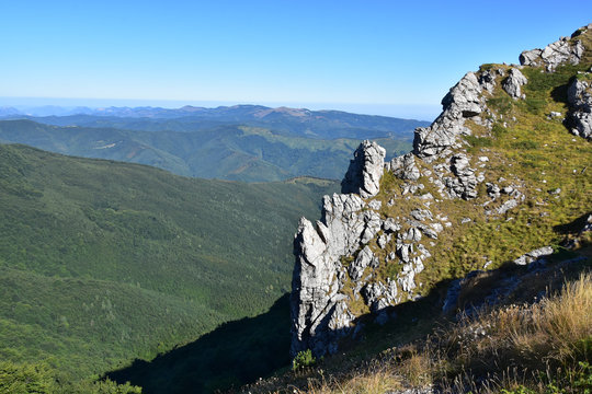 Rocks of Kozya Stena Peak, Central Stara Planina Mountain ridge, Bulgaria