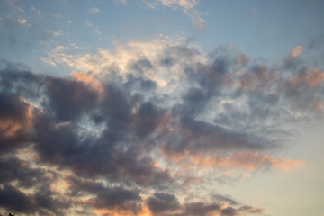 dramatic sky with clouds