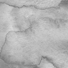 Naklejka premium Silver watercolor background on white paper. Paint leaks and ombre effects. 