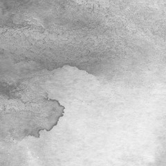 	 Silver watercolor background on white paper. Paint leaks and ombre effects.	