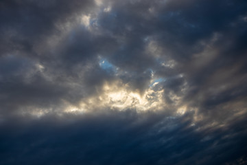 dramatic sky with clouds