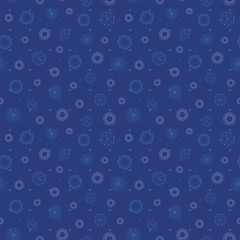 Abstract seamless pattern illustration of snowflakes.