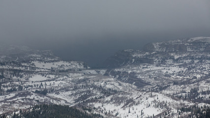 Fototapeta na wymiar Moody Landscape and Snow 3