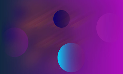 planets with purple blue color flat space background