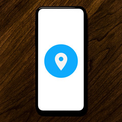 GPS Location Symbol on Smartphone Screen