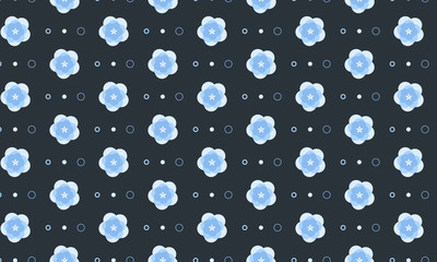 Flower Pattern On Dark Background