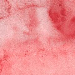 Red watercolor texture with abstract washes and brush strokes on the white paper background.