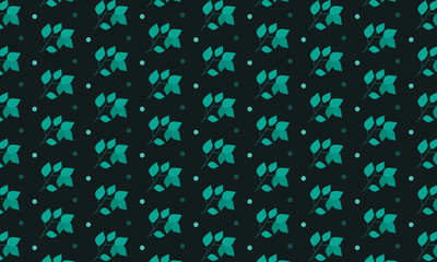 Tropical Pattern On Dark Background