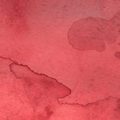 Red watercolor texture with abstract washes and brush strokes on the white paper background.
