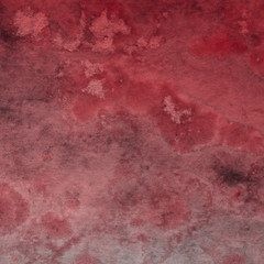Red watercolor texture with abstract washes and brush strokes on the white paper background.