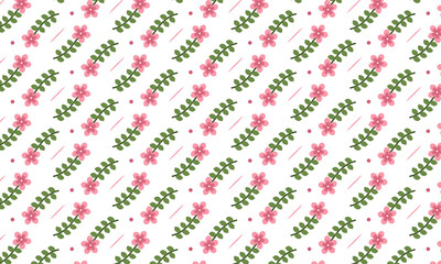 Red Flower Pattern Background