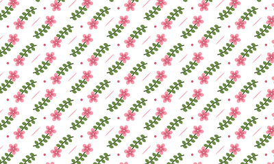 Red Flower Pattern Background