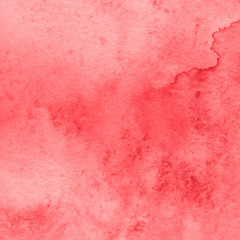 Red watercolor texture with abstract washes and brush strokes on the white paper background.