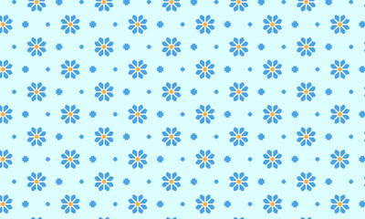 Light Blue Flower Pattern Background