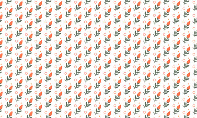 Orange Flower Seamless Pattern Background