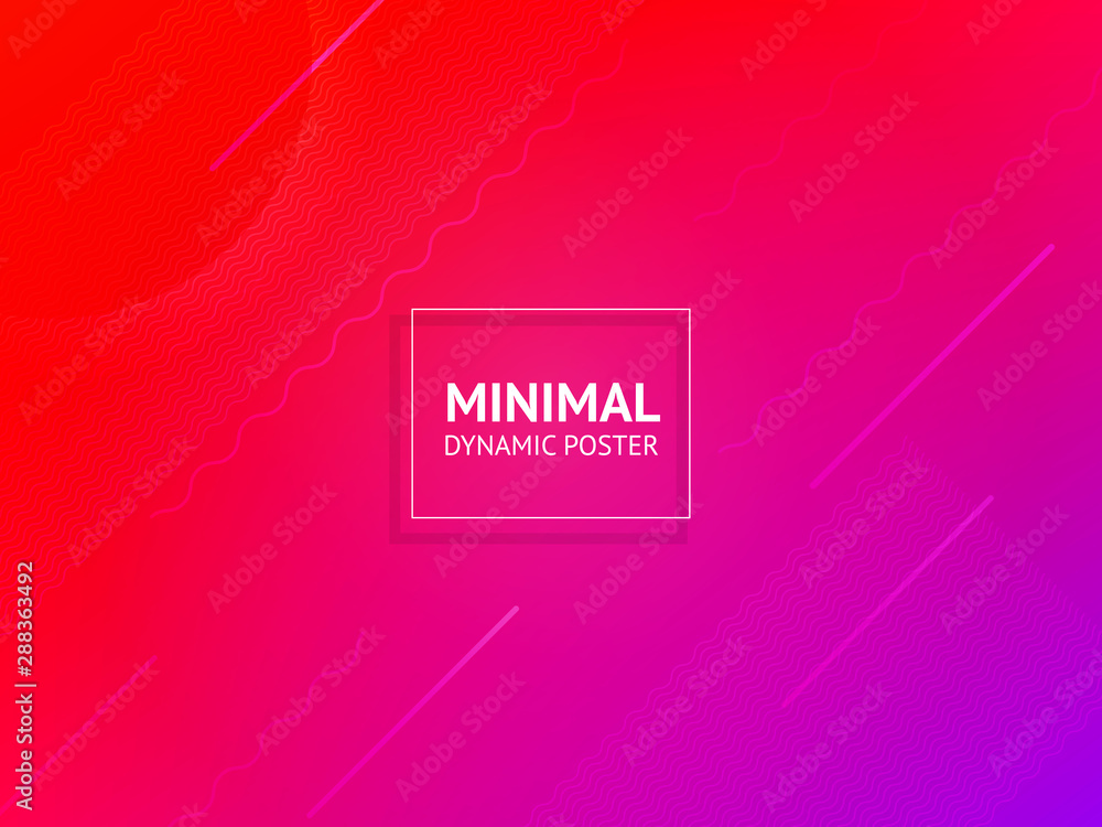 Aufkleber Vector dynamic colorful vibrant wave colorful background