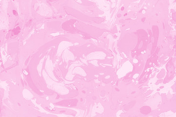 Fototapeta na wymiar Pink marble ink paper textures on the white background. Chaotic abstract organic design. 