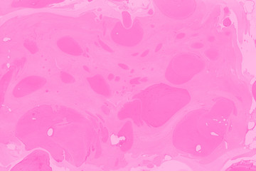 Pink marble ink paper textures on the white background. Chaotic abstract organic design.	