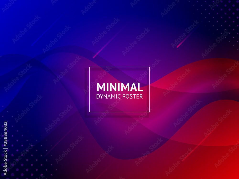 Aufkleber vector dynamic colorful vibrant wave colorful background