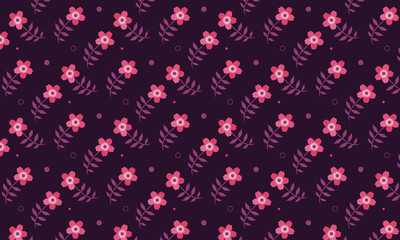 Pink Color Flower Pattern Background