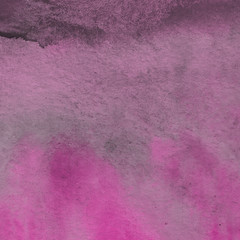 Obraz premium Pink watercolor abstract background with waves and strokes on white paper background. Trendy look. Chaotic abstract organic design.