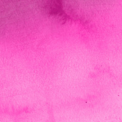 Pink watercolor abstract background with waves and strokes on white paper background. Trendy look. Chaotic abstract organic design.