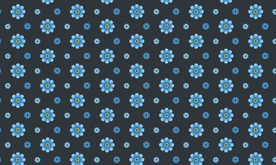 Fototapeta na wymiar Dark blue background with Light Blue Flower