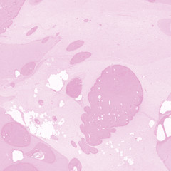 Pink marble ink paper textures on the white background. Chaotic abstract organic design.	