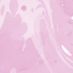 Pink marble ink paper textures on the white background. Chaotic abstract organic design.	