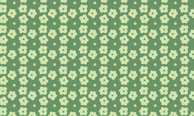 Green Flower Pattern Background