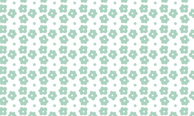 Colorful Flower Pattern On White Background