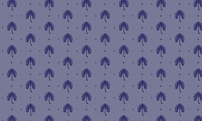 Floral Pattern On Light Color Background