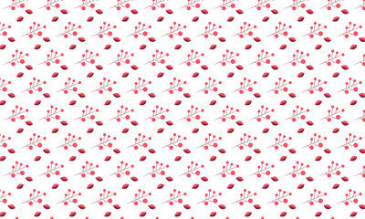 Floral Pattern On White Background