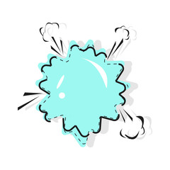 Speech buuble for explosion in comic magazine