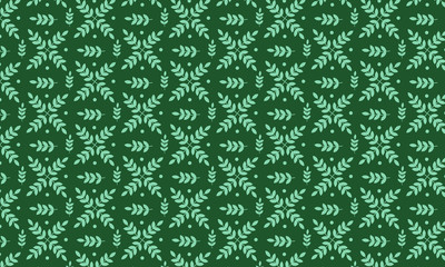 Green Cardinal Leaves Pattern Background