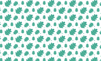 Green Planetree Maple Flower Pattern Background