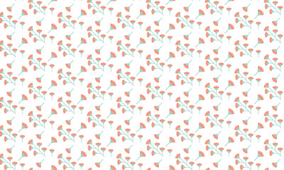 Orange Pointsettia Flower Pattern Background