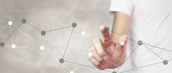 Global network connection concept, abstract concept