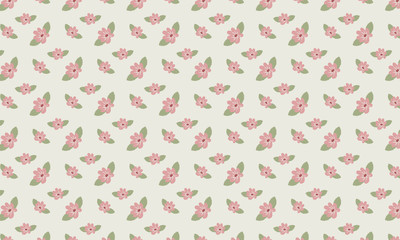 Red Bloodroot Flower Pattern Background