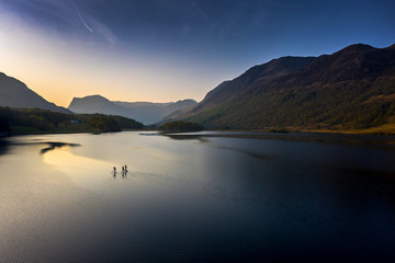 Sunrise over Crummock Water in the English Lake District