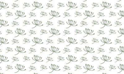 Green Yarrow Leaves Pattern Background