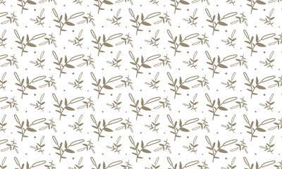 Brown Hyacinth Leaves with Dots Pattern Background