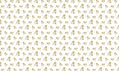 Light Brown Line Lisianthus Flower Pattern Background